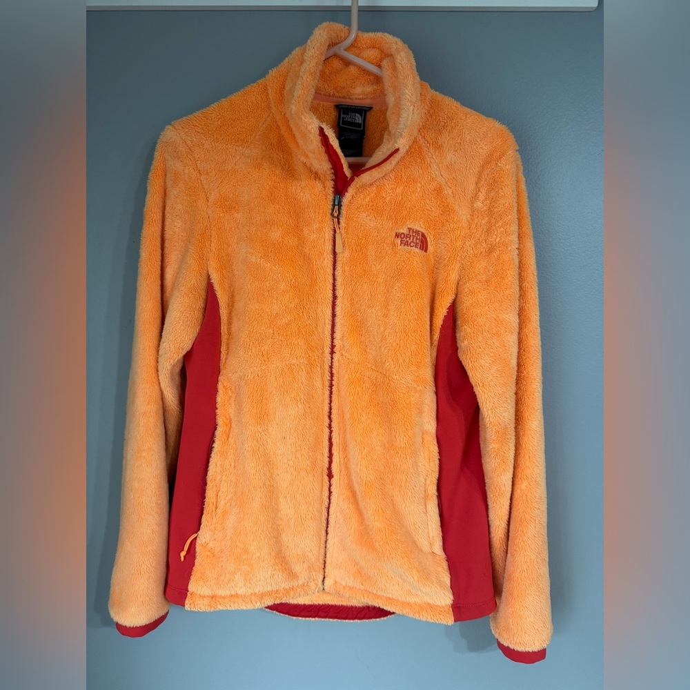 The North Face Sweater Adult Size Medium Orange Long Sleeve Women's Fleece Warm
